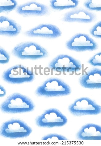 Fluffy clouds pattern