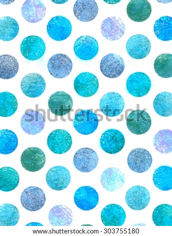 Distressed blue polka dots pattern