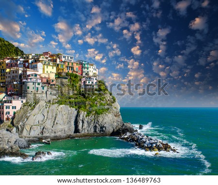 Cinque Terre, Italy. Wonderful landscape in Spring Season.