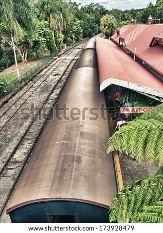 Famous rain forest train from Kuranda to Cairns - Australia.