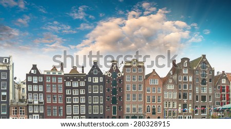 Beautiful Amsterdam skyline, The Netherlands.