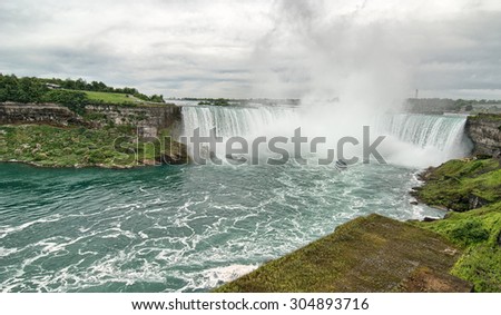 Niagara Falls, wonderful natural landscape in summer season.