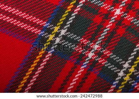 red wool fabric texture with cell