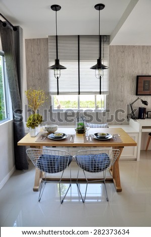 DINNING ROOM-MAY 1 : Townhome Modern Alternative Design The new color Pruksa Ville on May 01, 2015 at Samutprakan Thailand