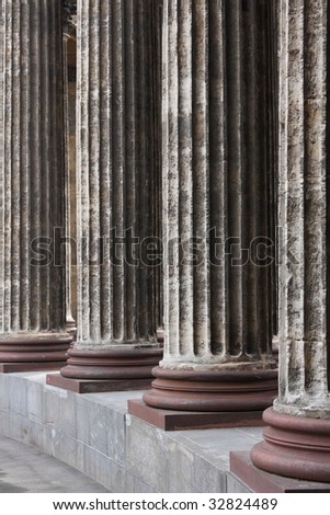 classical marble column bases row