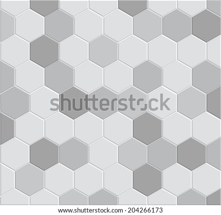 3d hexagon tile brick pattern for decoration and design tile floor, pathway clay brick stone