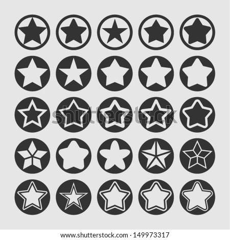 Star Icon Set Stock Vector Illustration 149973317 : Shutterstock