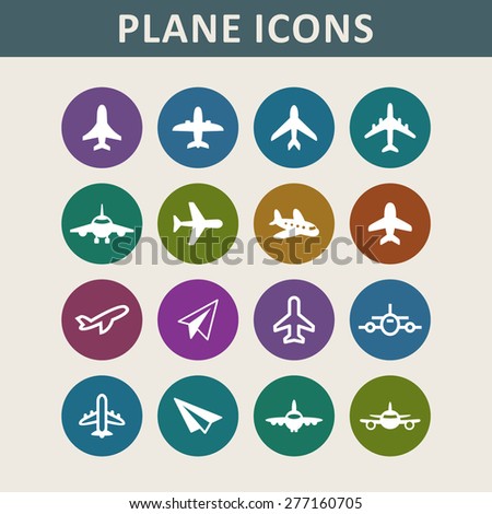 Air transportation icons