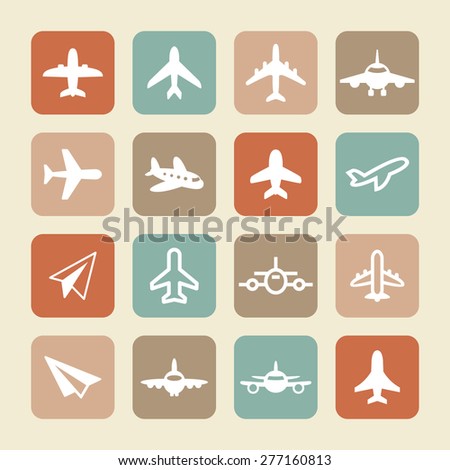 Air transportation icons