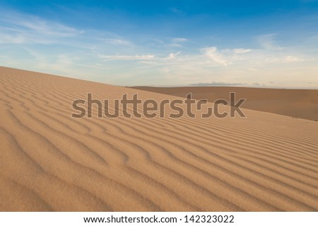 White sand dune. It is top destination in Mui Ne. Vietnam