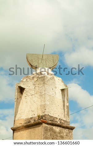 Different way to tell the time Sun Dial built in 1753 in Santo Domingo Dominican Republic and still standing