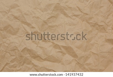 Brown Color Paper Bag Background And Texture