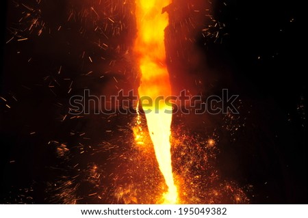 Smelting of metal casting, steel