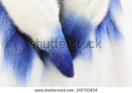 High-grade fur clothing in the store