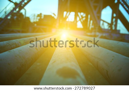 Valve and pipeline, close-up, industrial images
