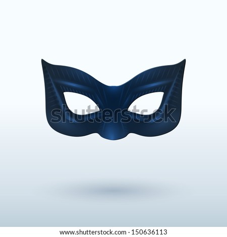 Black Leather Mask for Superhero Vector Illustration Black Leather Mask for Superhero Vector Illustration