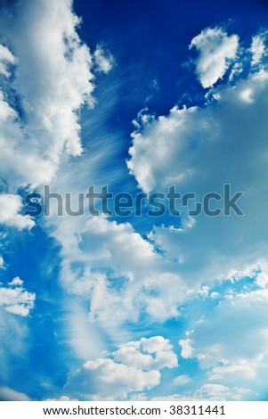 cumulus clouds on a sky