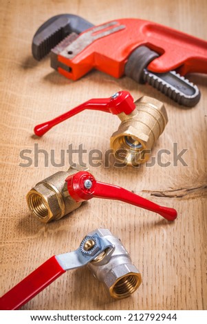 plumbing fixtures and monkey wrench
