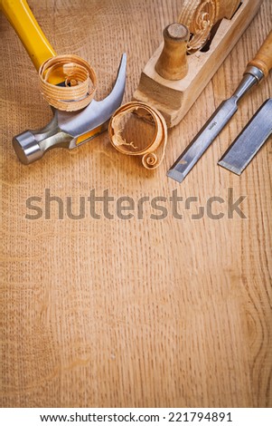 copyspace image composition of woodworking tools