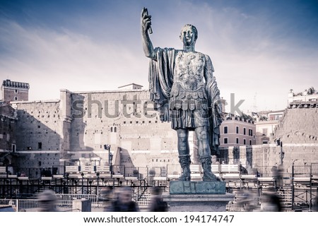 Statue of Gaius Julius Caesar in Rome, Italy