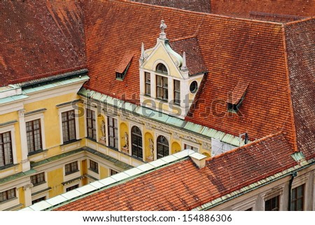 The roofs of the residence in munich