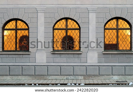 Window of the residence Museum in Munich