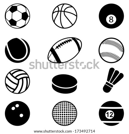 Sports Balls Icons set Vector Illustration Sports Balls Icons set Vector Illustration