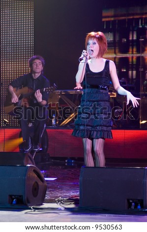 A concert of Julia Savicheva (participant of Eurovision 2004) in Moscow, Gorbunov palace of culture, 14 february, 2008