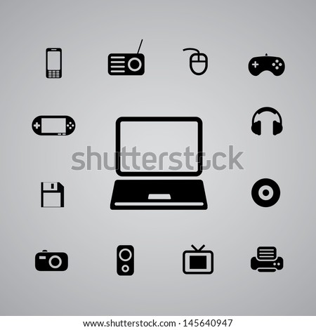 icons music set for use icons music set for use