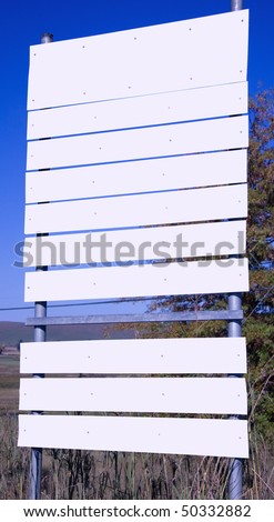 empty sign board in rural countryside