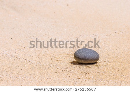 stones in the brown sand on the beach