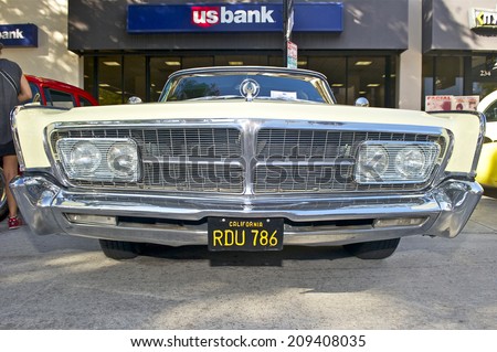 BURBANK/CALIFORNIA - JULY 26, 2014: 1965 Imperial Crown owned by Milton Hardaway at the Burbank Car Classic July 26, 2014, Burbank, California USA