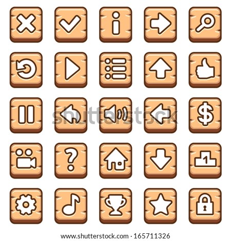stock-vector--wooden-game-buttons-165711