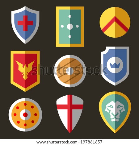 stock-vector-shield-flat-icons-for-game-