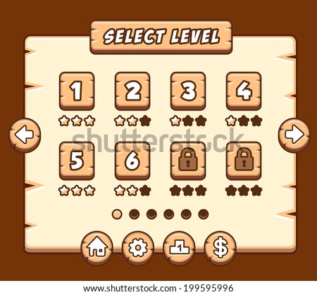 stock-vector-wooden-level-selection-pane