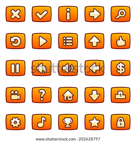 stock-vector-orange-vector-buttons-for-g