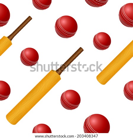 Cricket ball bat seamless backgroung
