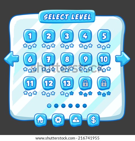 stock-vector-level-selection-menu-ice-st