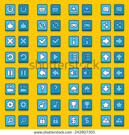 stock-vector-blue-game-icons-buttons-ico