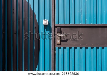 Electronic lock door on Container hotel