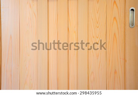 Traditional classic Japanese style sliding wooden door