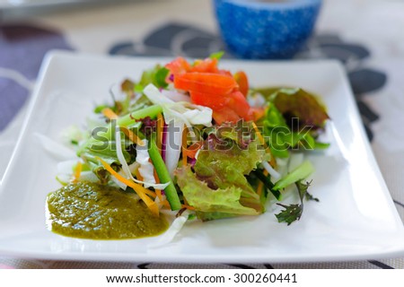 Organic Homemade Salad Japan Style