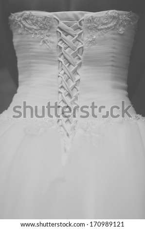 Lacing wedding dress, the bride back, corset