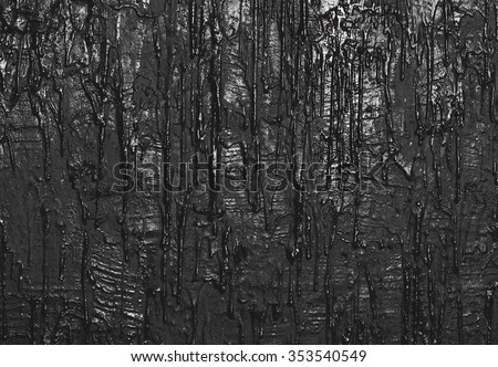 Texture wall with flowing paint, art black background