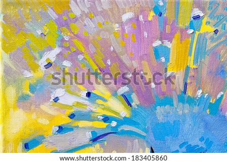 Abstract color background - original oil painting on canvas