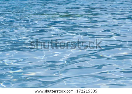 Sparkling blue pool water