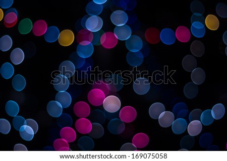 Circle bokeh from New year party light