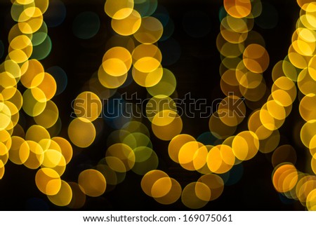 Circle bokeh from New year party light