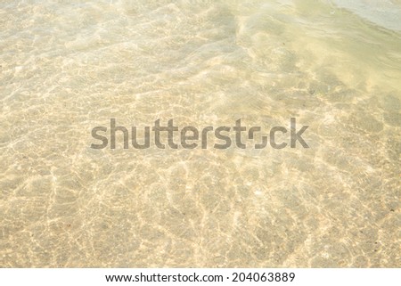 Nature design of reflection on sand under clean sea water