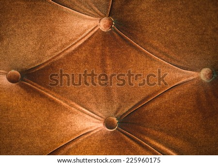 Brown velvet with buttons wall in texture